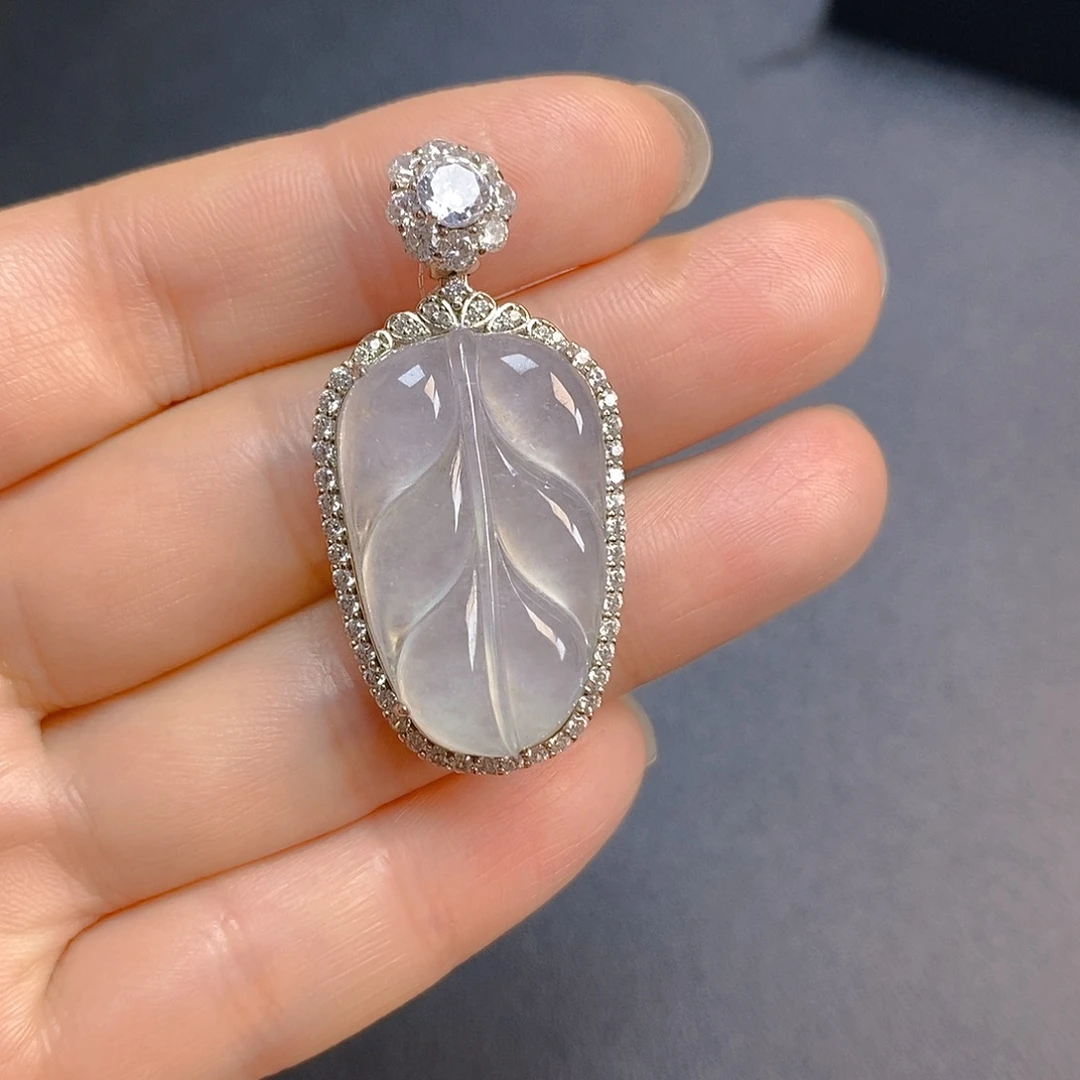 翡翠银S925镶嵌颈饰