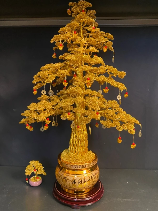 招财树85厘米左右宽60厘米左右纯手工创意摆件开业生日工艺品礼品