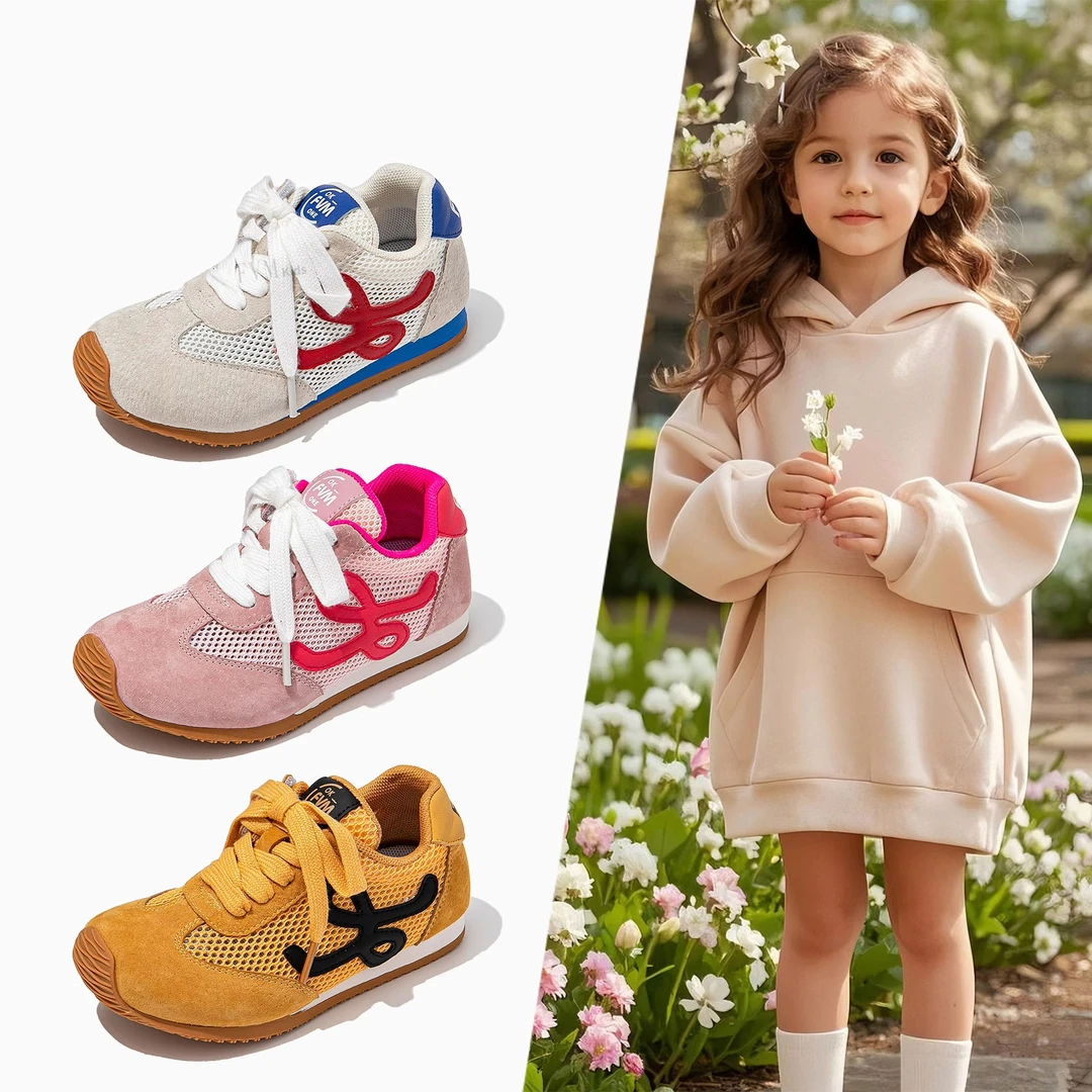 女童运动鞋2025年新款单网面儿童软底透气夏季女宝宝鞋春秋鞋子