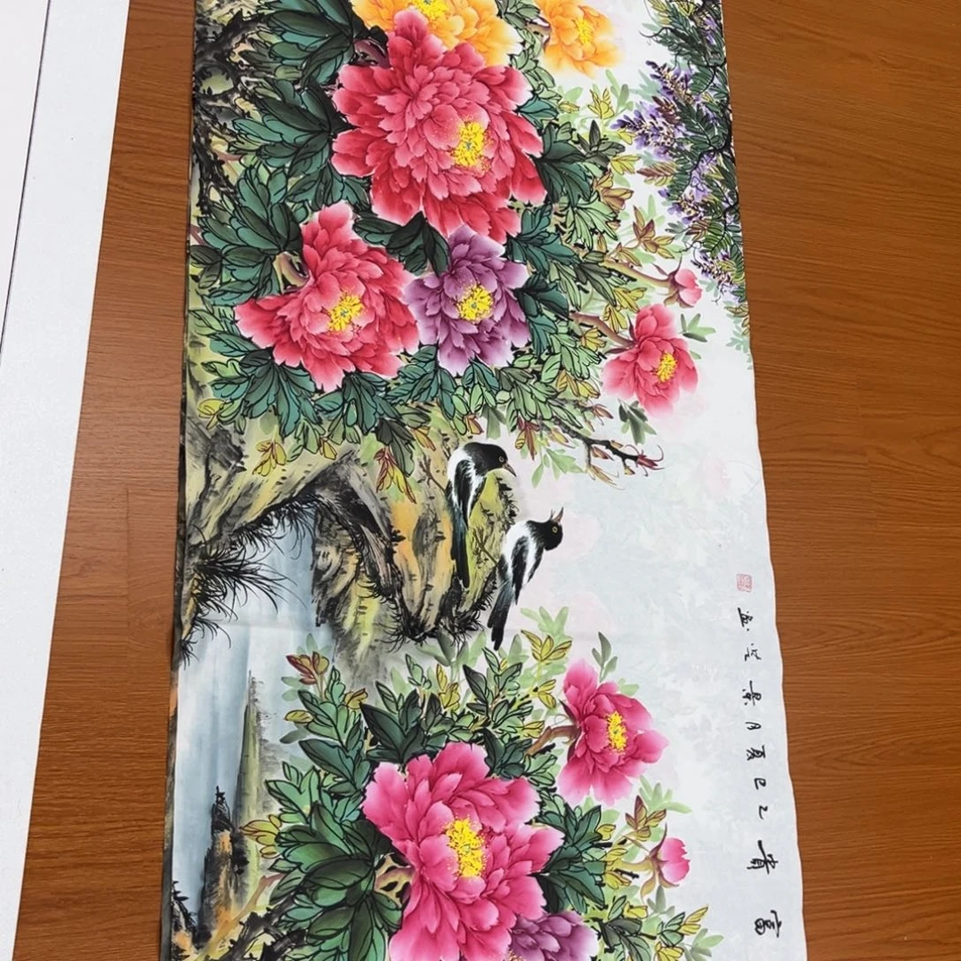 小六尺画心牡丹！！！！！！！