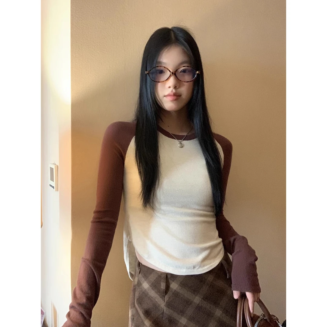 【粥粥清仓】冬季新款欧美风短款辣妹紧身显瘦弧形毛衣9001#