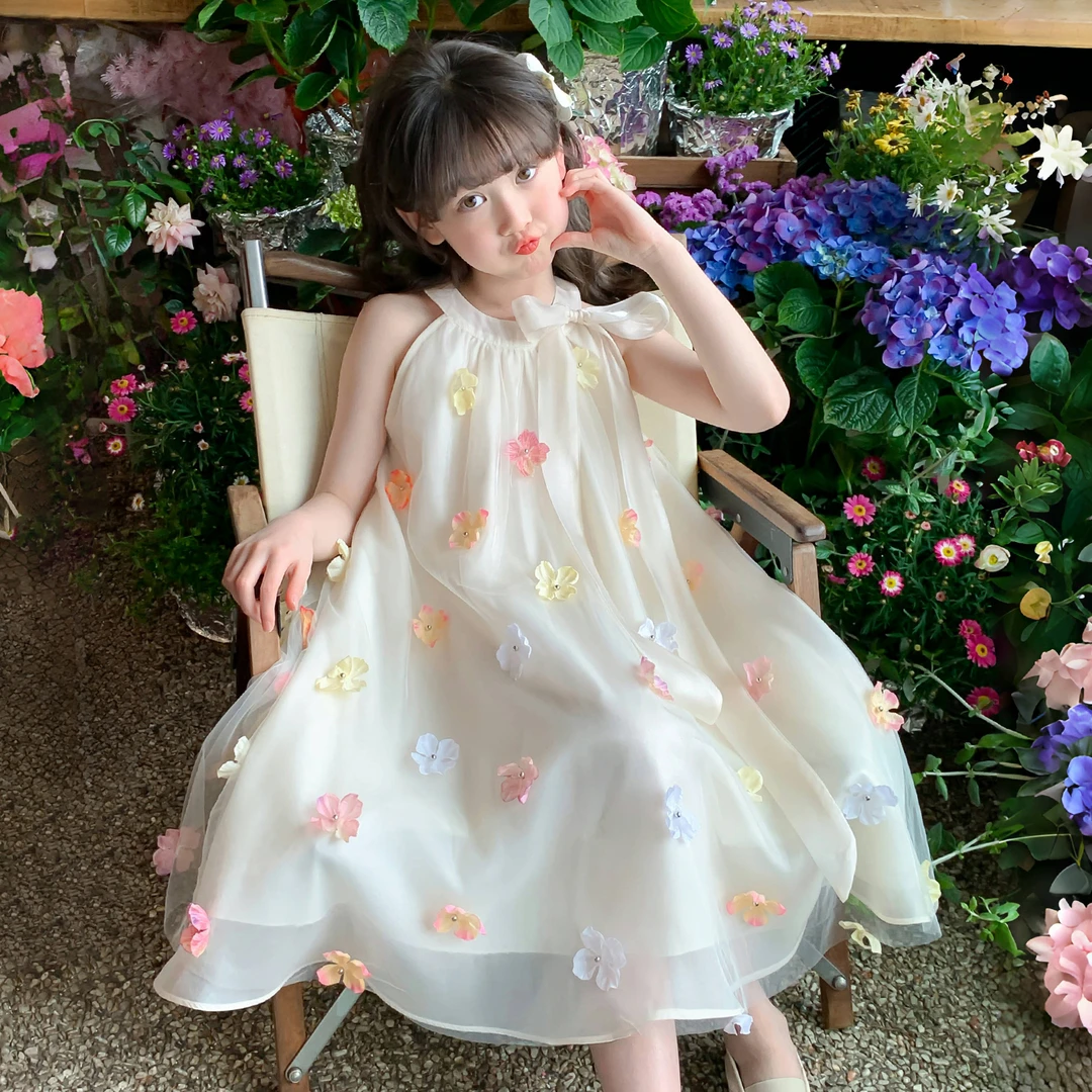 2025新款女童连衣裙小花裙子洋气夏季夏装韩版洋气DY13209