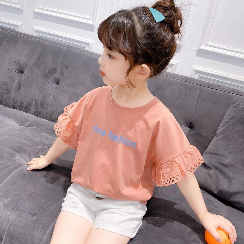 YeeHoO英氏【断码】女童t恤短袖夏中大童上衣潮童装2025新款韩版