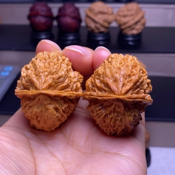 文玩核桃把件珊瑚石67