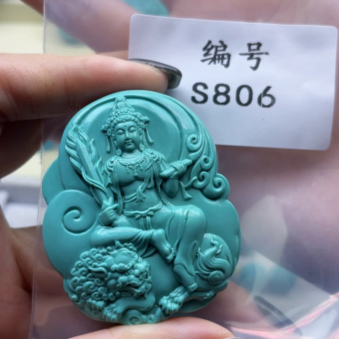 绿松石雕刻未镶嵌এ**.