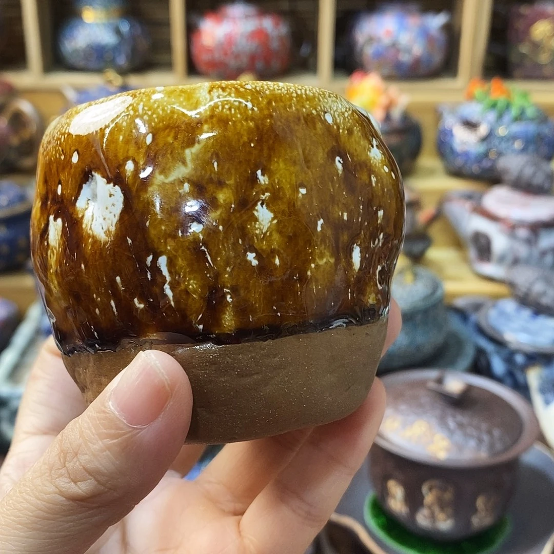 粗陶柴烧志野茶器