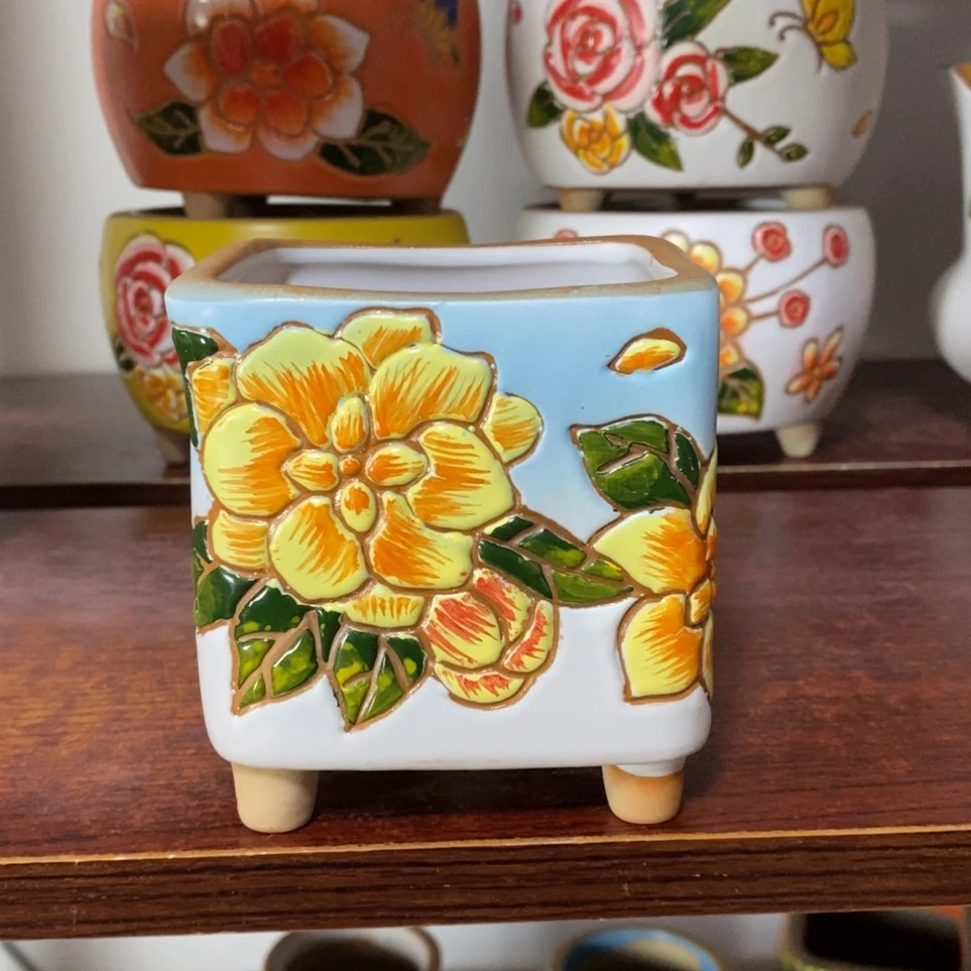 红陶韩式多肉植物花盆