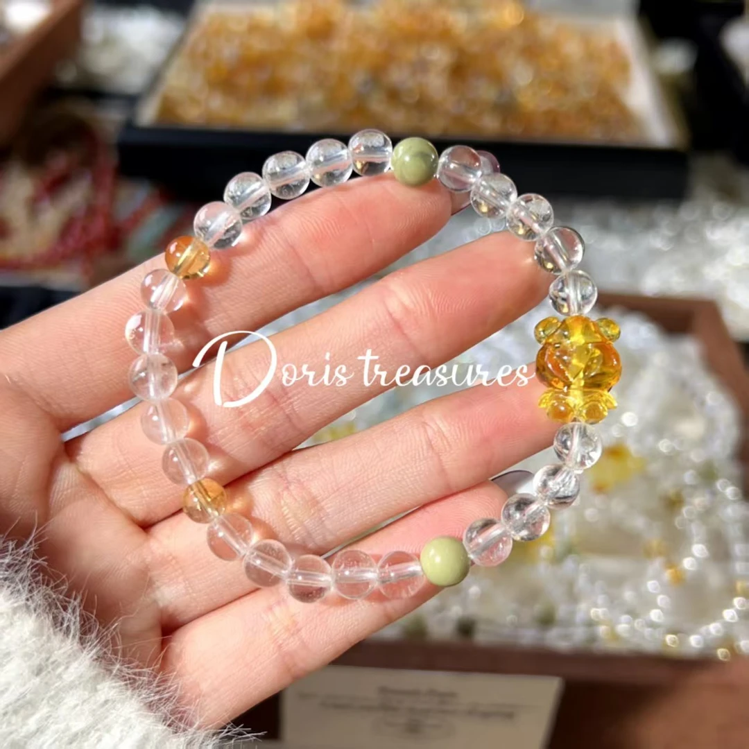 【白水蜜蜡小熊】 H手链 精致气质 多样性发颜色微差