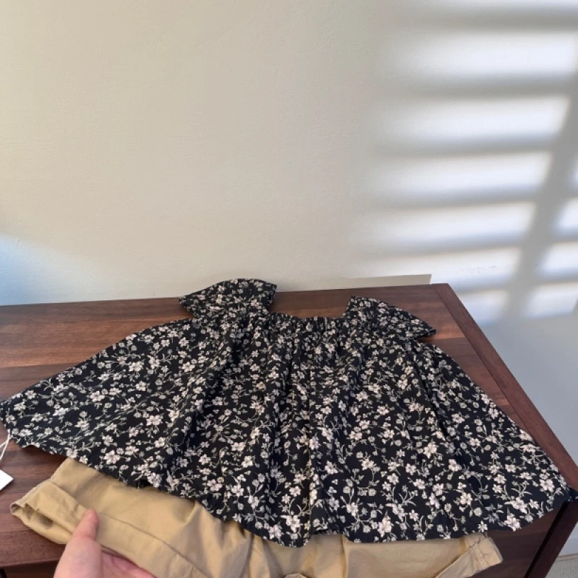 现货清货！女童衬衫2025夏季新款儿童无袖背心上衣女宝宝休闲短裤