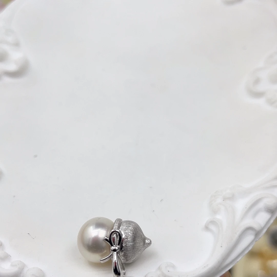 海水珍珠银S925镶嵌颈饰