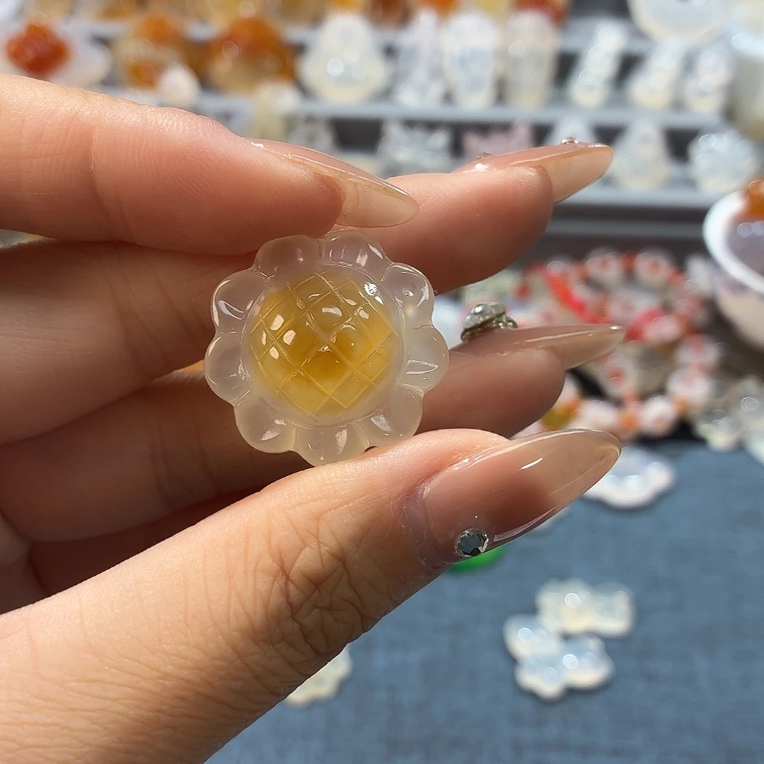 ღ***笑玛瑙/玉髓未镶嵌颈饰