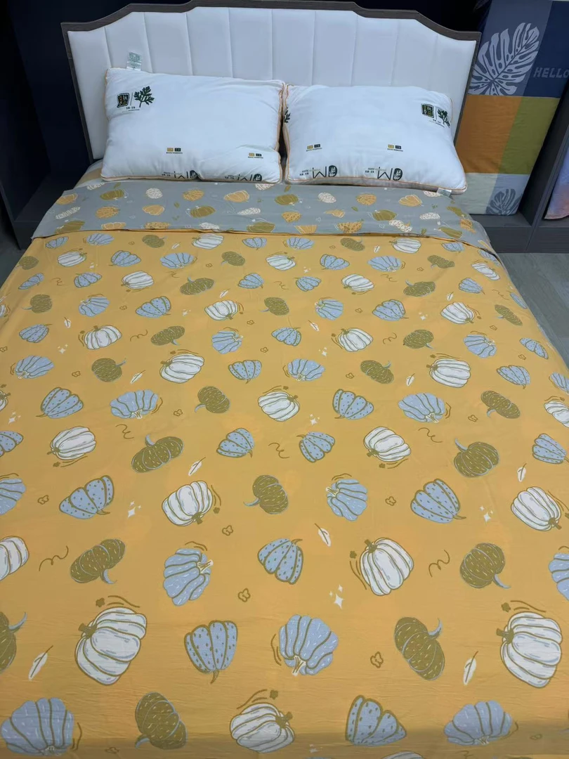 【小南瓜】单人被套 160*210 复古双层纱 四季通用 超柔软亲肤