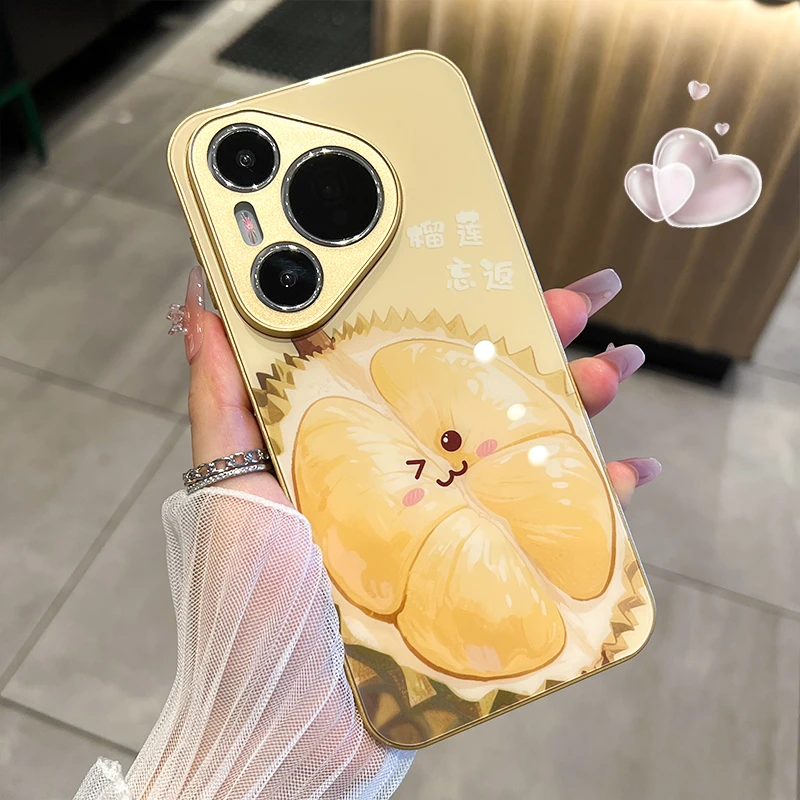 卡通水果适用苹果16/华为荣耀/OPPO/vivo/小米手机壳防摔玻璃保护