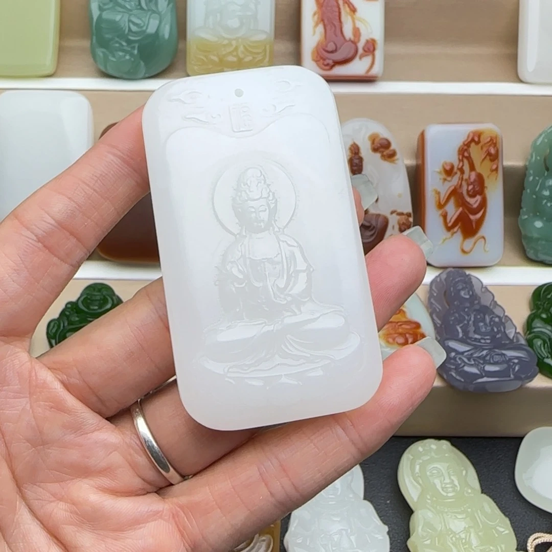 和田玉未镶嵌挂件