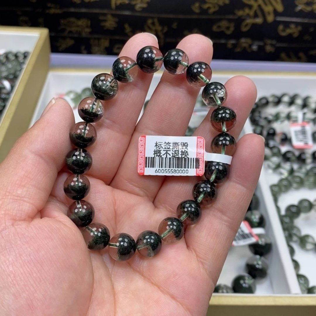 水晶绿幽灵手串未镶嵌