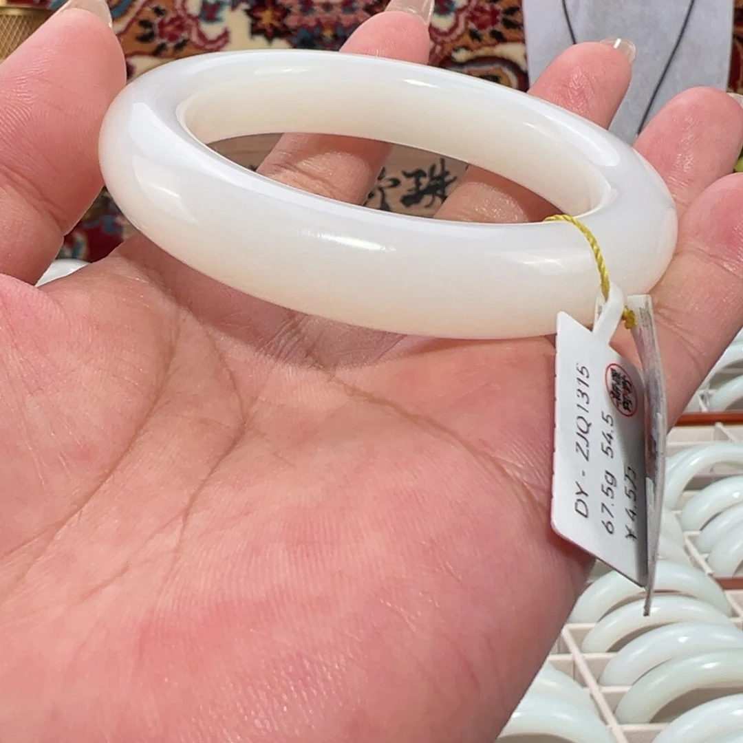 和田玉未镶嵌手镯天然新疆和田玉羊脂玉