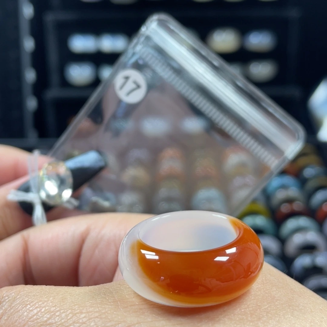 玛瑙/玉髓未镶嵌戒指17号港码22直径19.6（非质量问题.不退不换）