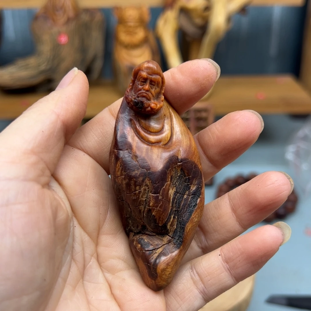 皇***静柏木崖柏木摆件手把件