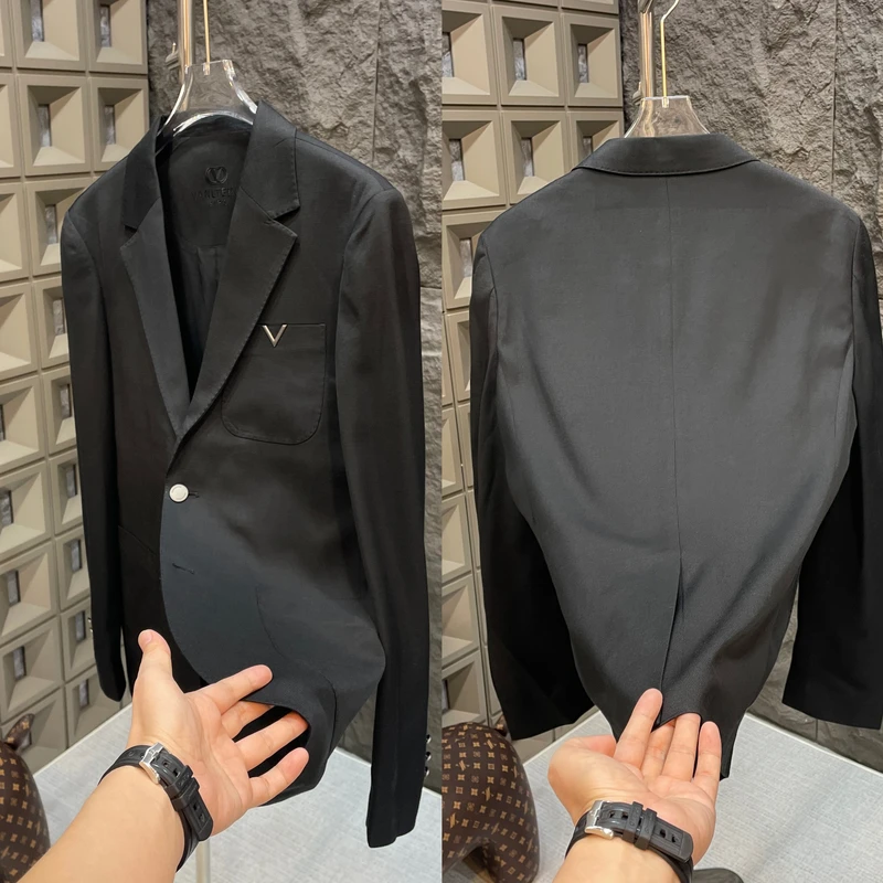 春季新品男士轻奢欧货修身休闲西服JK6156