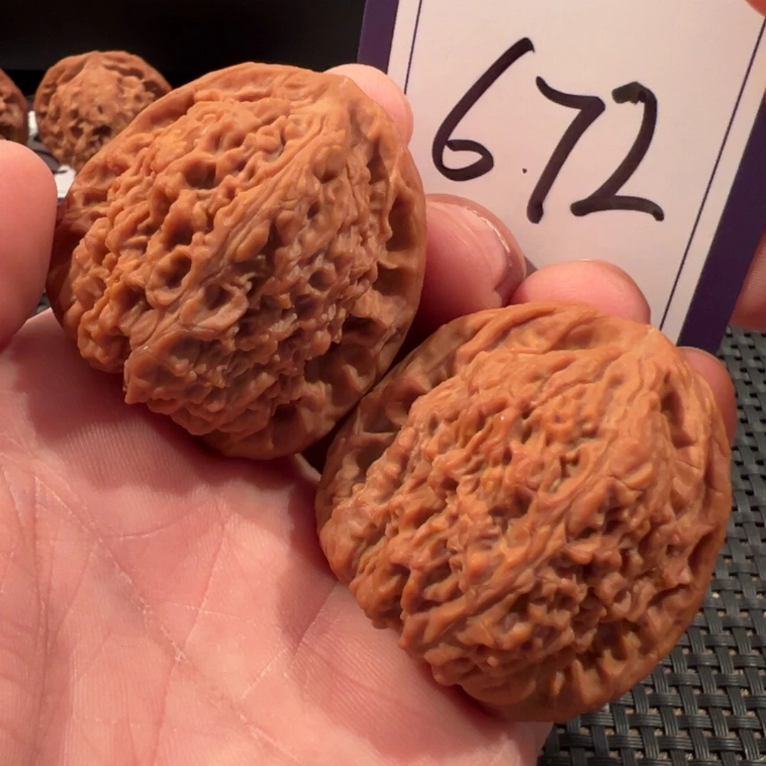 文玩核桃把件全品高炮拉丝南疆石39.5尺寸672号