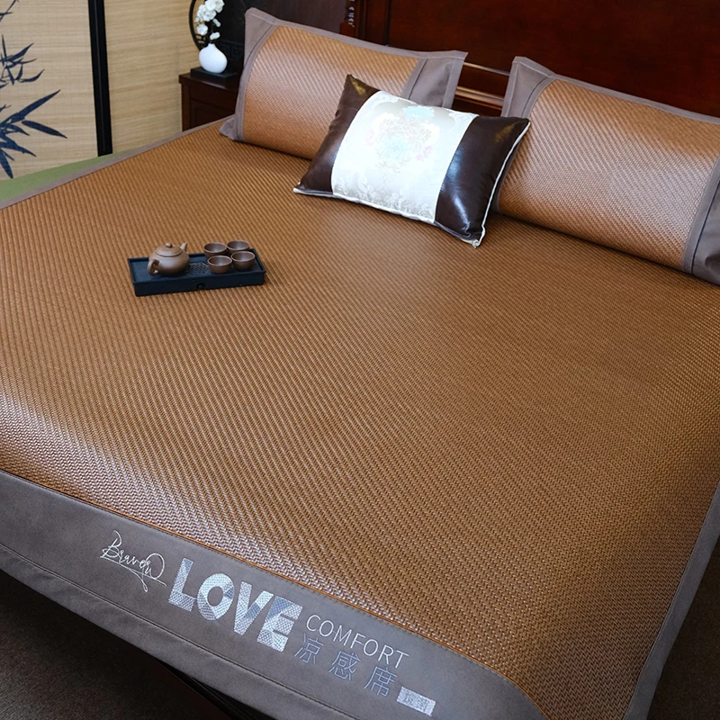 可水洗手工编织加厚PE藤席高端家用藤席1.8米1.5米夏季软床专用