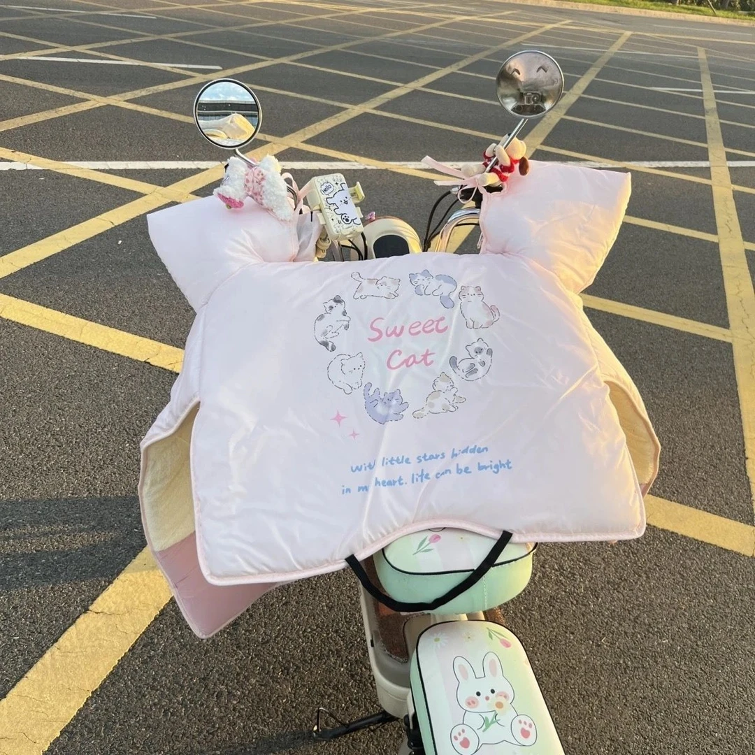 电动车挡风冬季新款加绒加厚防水防寒多层保温电动车摩托车通用LW