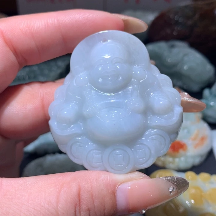 翡翠未镶嵌颈饰保真天然A货翡翠