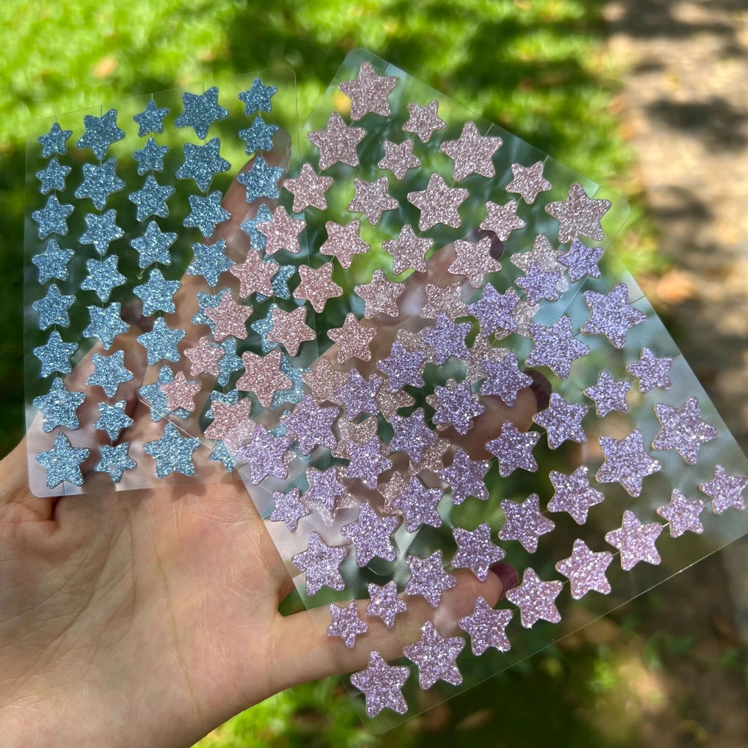 闪粉星星祛痘贴彩色可爱星星痘痘贴隔离遮瑕吸脓水胶体