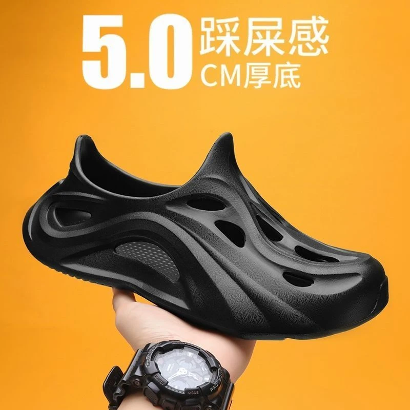 时尚运动凉鞋男士2025新款外穿沙滩包头速干厚底轻便洞洞鞋JKA812