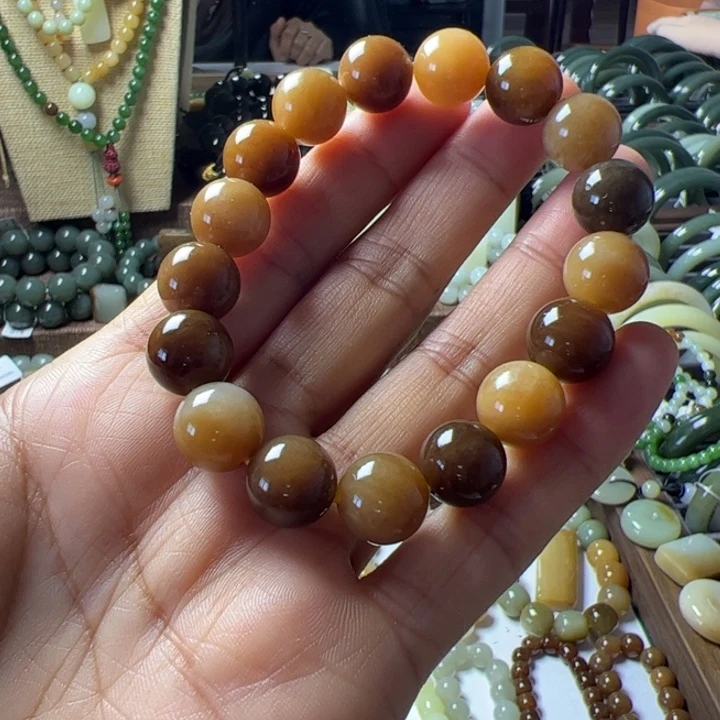 手链未镶嵌和田玉（黄玉）s*