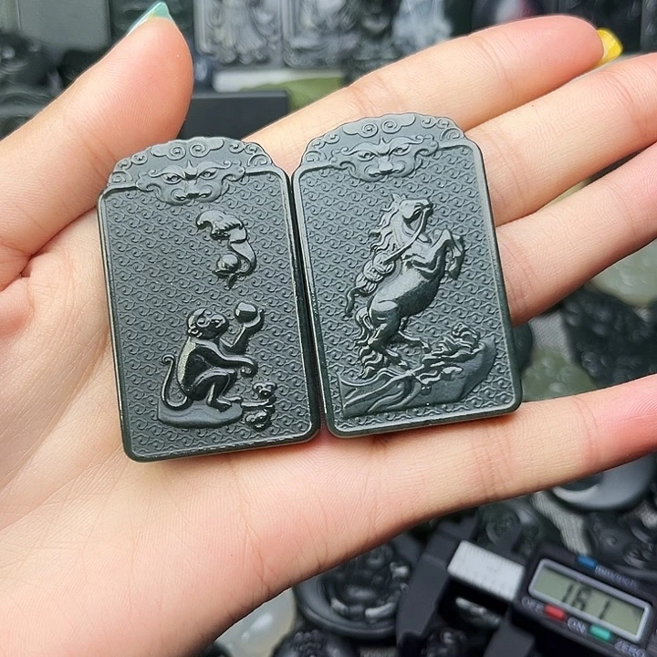 和田玉（青玉）颈饰未镶嵌风*静