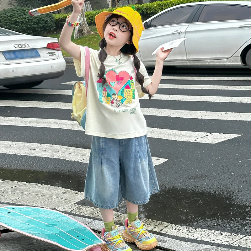 公主女童T恤短袖儿童夏装2025新款洋气女孩打底衫夏季半袖上衣