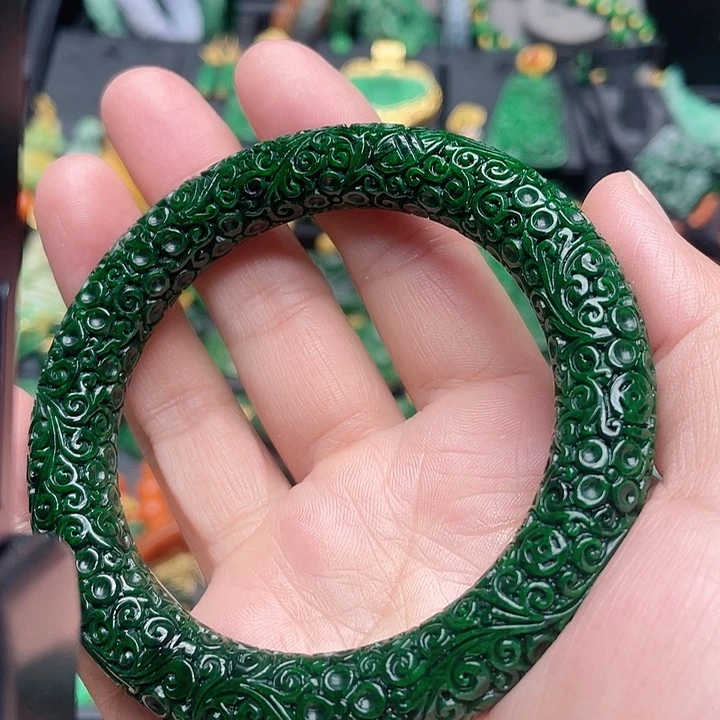 翡翠未镶嵌手镯天然翡翠