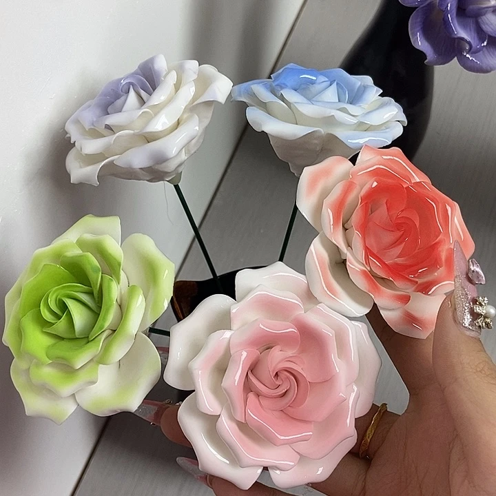 陶瓷纯手工捏花设计
