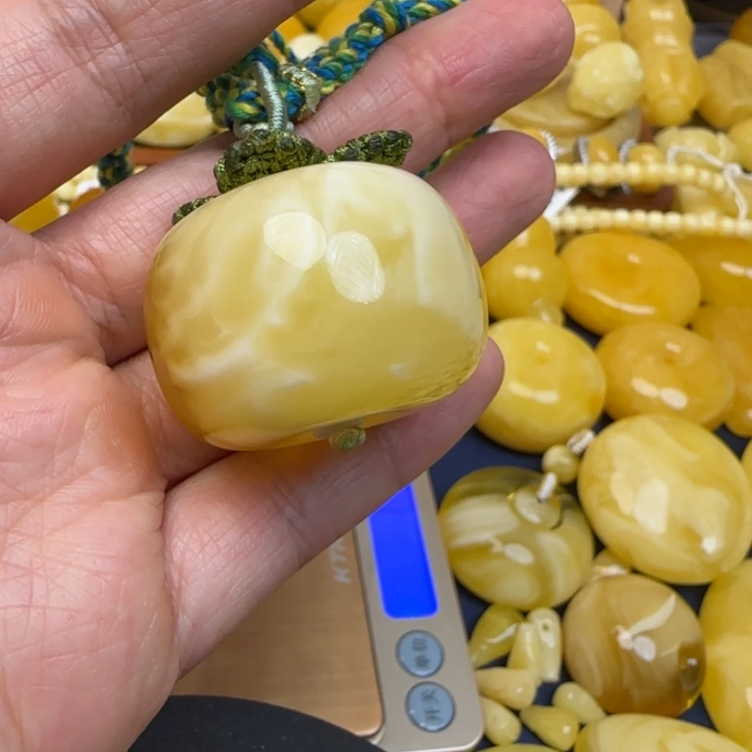 蜜蜡未镶嵌毛衣链天然蜜蜡