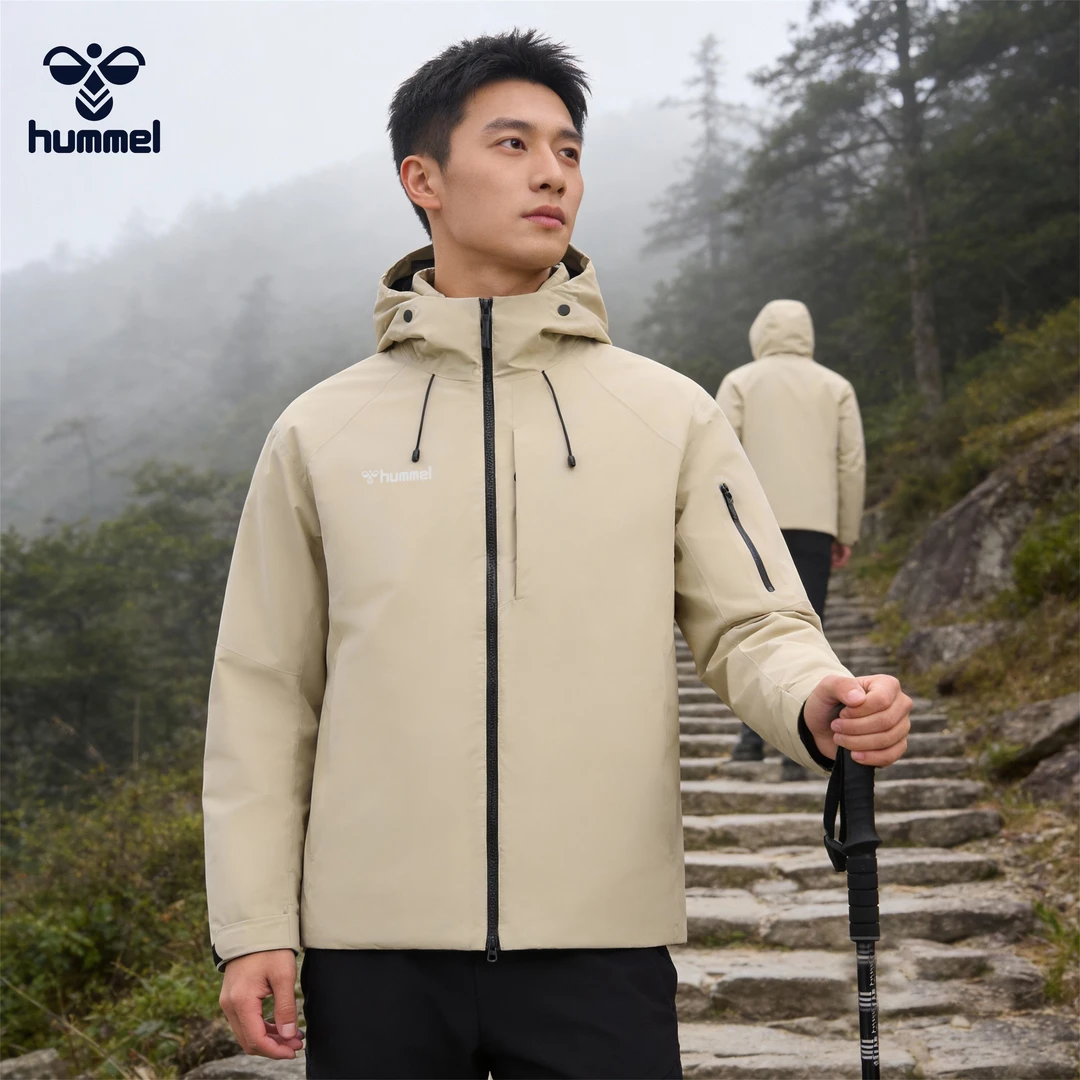 HUMMEL连帽外套男女同款户外运动防风棉服棉衣冬季保暖运动休闲