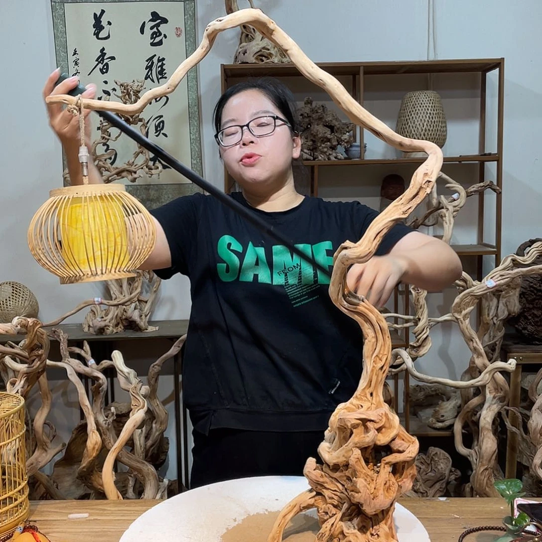 香榧木杜鹃根根艺摆件
