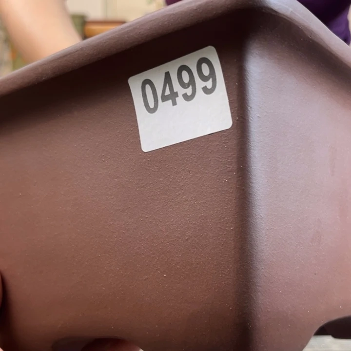 论***缘紫砂花盆 放漏紫泥四方0499