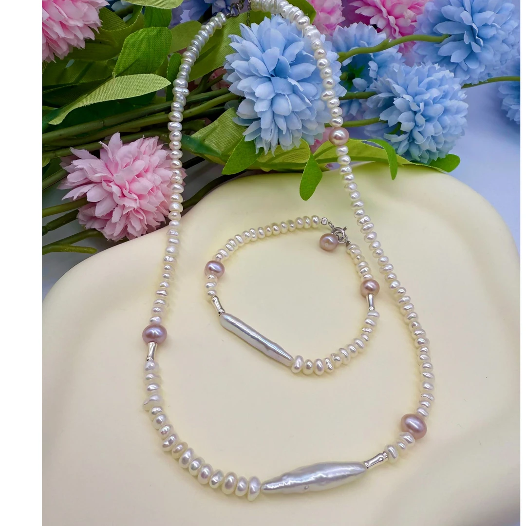 链子925银 设计款巴洛克项链/手链（S925银配件-大自然珠）