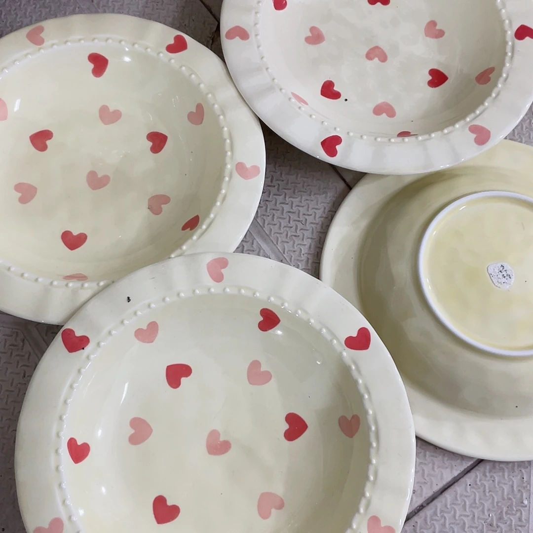 瓷片微瑕陶瓷餐具4个装