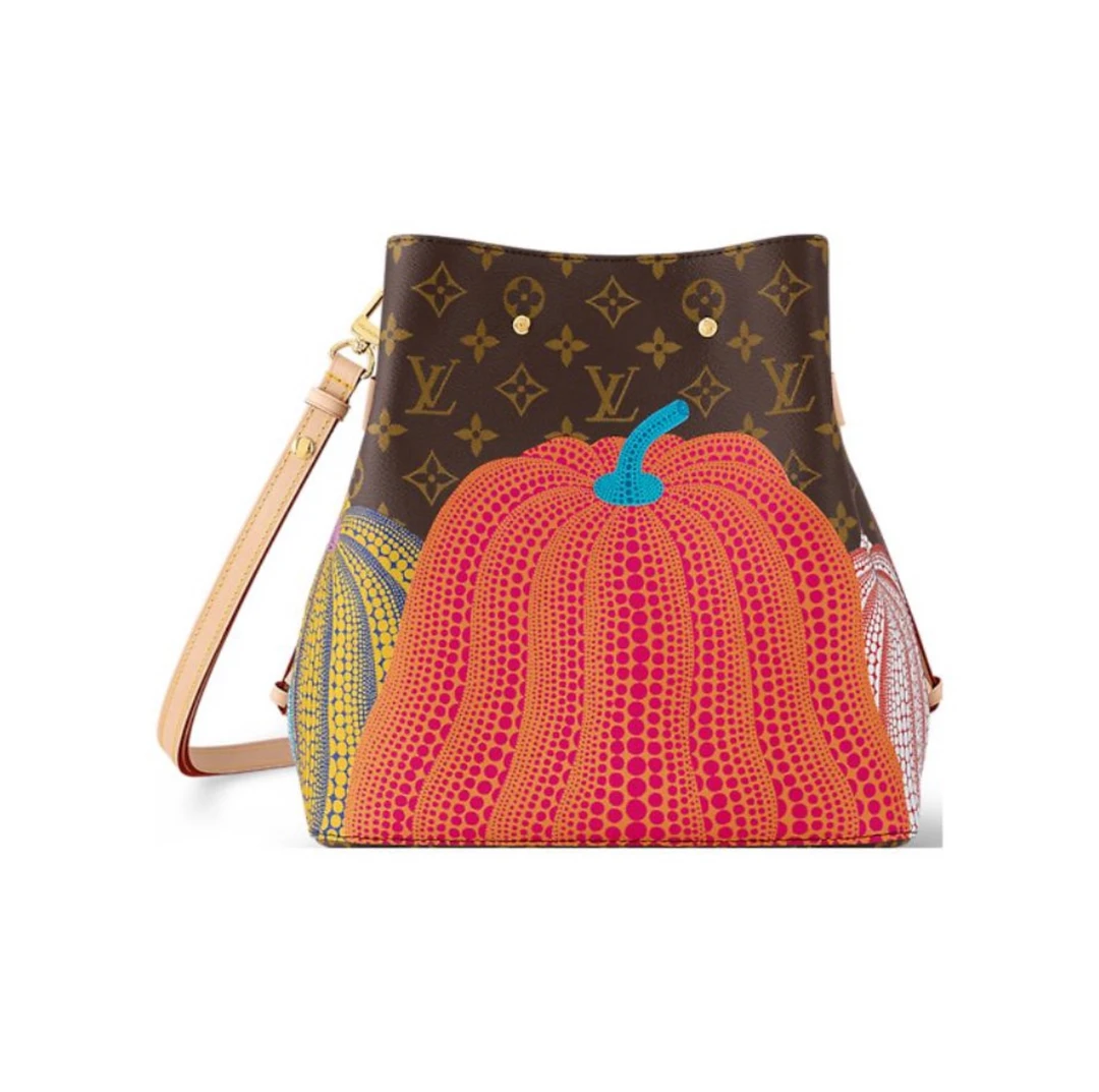 95新 LouisVuitton/路易威登 老花南瓜水桶包单肩包芯片款