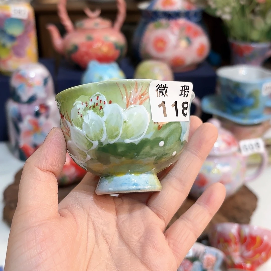 景德镇手绘高温釉下彩陶瓷茶具