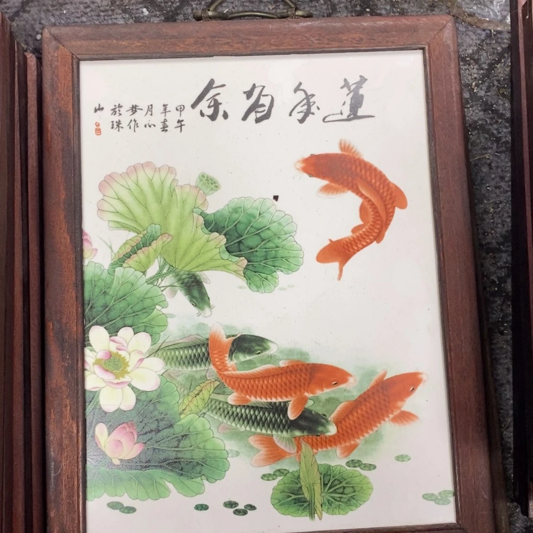 瓷37*28*1景德镇瓷板画柴窑烧制