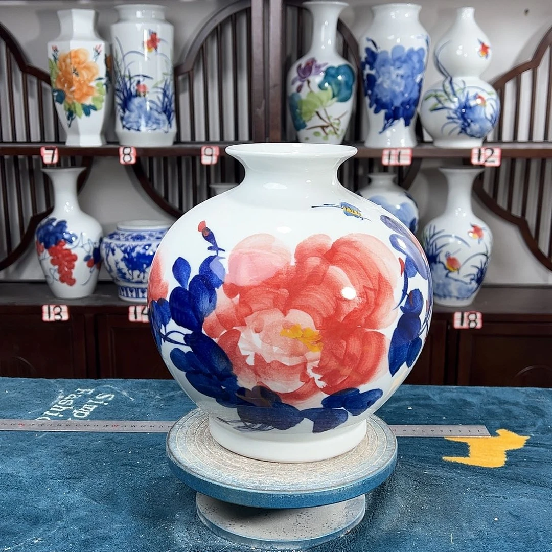 摆件景德镇陶瓷石红牡
