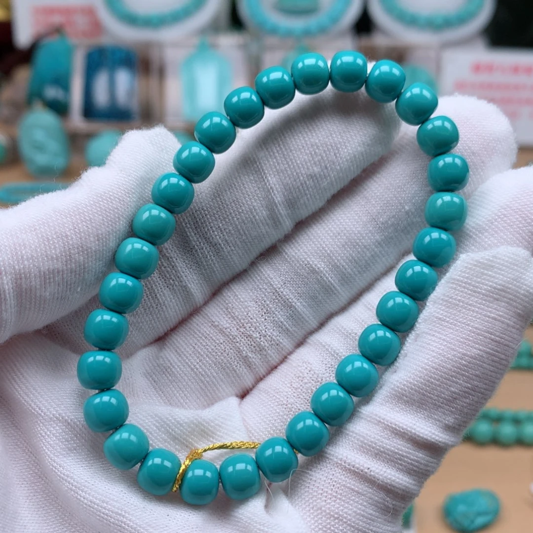 绿松石未镶嵌珠宝奇石6.5mm