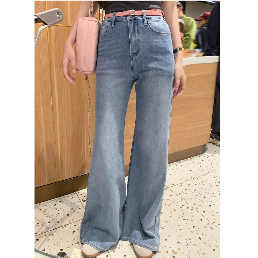 SZA【自在牛仔】夏季新款简约设计时尚百搭显瘦阔腿牛仔裤A-1732