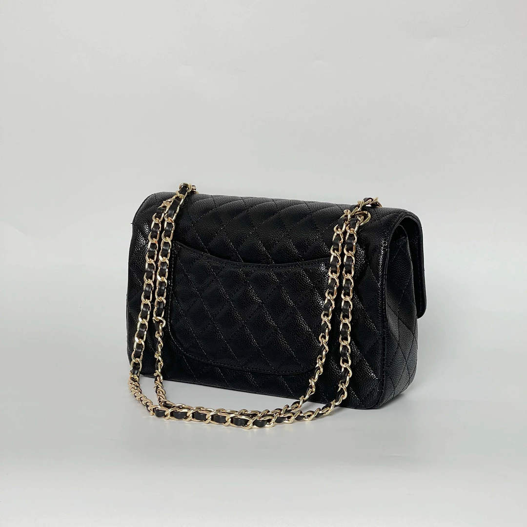 qq·轻奢菱格小香风鱼子酱单肩链条包117