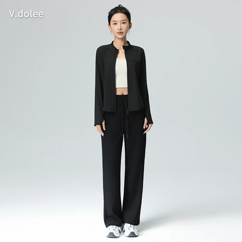 【双收腰】春季速干休闲瑜伽服套装女宽松显瘦跳操运动健身跑步7005