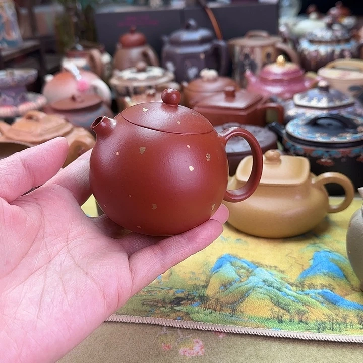 茶壶紫砂洒金西施140c