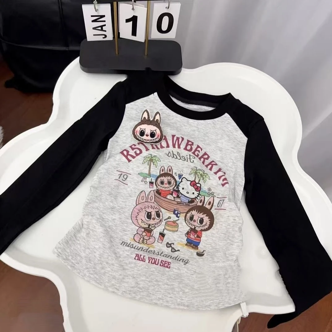 女童卫衣新款洋气儿童休闲拉布布长袖宝宝上衣